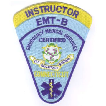 Connecticut Certified EMT-B Patch with Attached Instructor Rocker