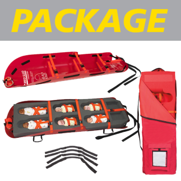 Med Sled Infant 6 Evacuation Sled Set - (1) Infant 6 Evacuation Sled with Handles and Storage Device. Fully Assembled for the Evacuation of (6) Infants