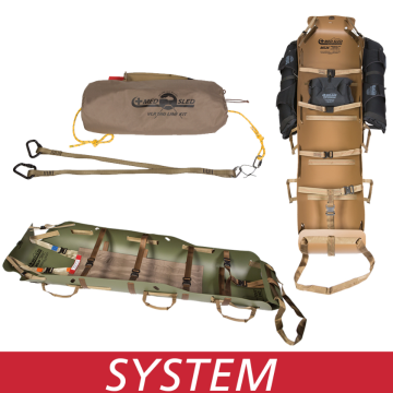 Med Sled VLR System 36 CB (CB VLR, Tag Line Kit 250, Flotation System) Note: CO2 Canisters NOT included in Int'l orders