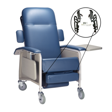 Geri Chair Leg Rest Mechanism, Black, 1