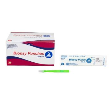 Biopsy Punches, 2.5 mm, Green, 25/bx