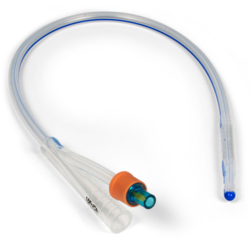 Silicone Foley Catheters 2-way Standard, 14 Fr, 5-10 cc, 10/bx