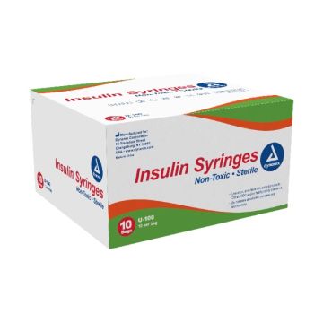Insulin Syringe - Non-Safety, 31G, 5/16" Needle, 0.5 cc, 5/100/cs