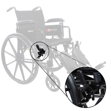 DynaRide S1 S3 S4 Wheelchair Push to Lock (Right), Black, 1