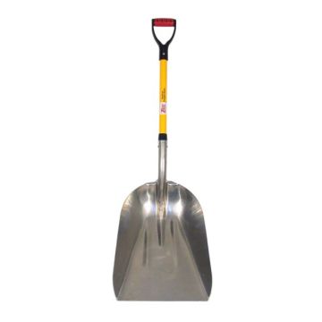 Scoop shovel with 27" handle and grip
