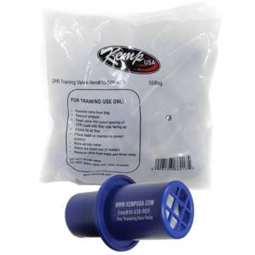 Kemp USA CPR Training Valves, Royal Blue (Pack of 10)