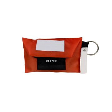 Kemp USA CPR Face / Mouth Disposable Shield w/ Nitrile Gloves in Keychain Pouch