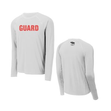 Kemp USA Rashguard Long Sleeve White Medium with GUARD Logo