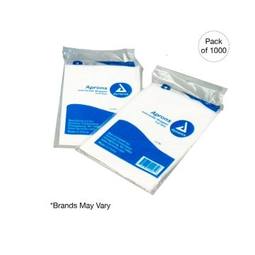 Kemp USA Disposable Poly Aprons, Chest-Knee Coverage (1000 pcs)