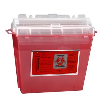 Bemis 5 Quart Sentinel Sharps Container Red  175 030