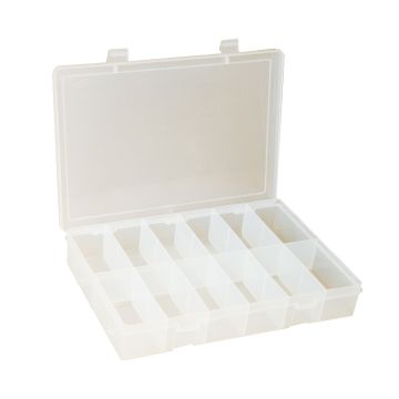 Small Plastic Compartment Box, 12 Openings 