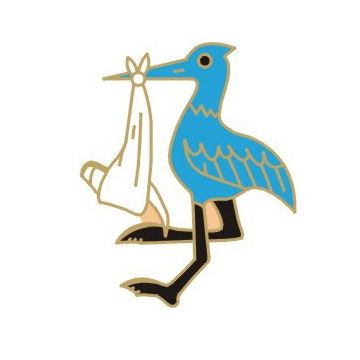 Stork Pin Blue