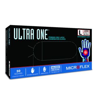 Ultra One Powder Free Latex Exam Gloves