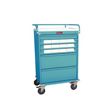 Value Line Medication Bin Cart with 12 – 5 inch Bins, with Key Lock 