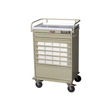 Value Line Med Bin Cart with 20 – 5 inch Bins, Combination Lock with Key Lock override