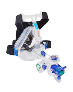 Flow-Safe II+® BiLevel CPAP Full Face Mask with Straight Swivel Port and Headstrap  5 per Box  Choose Mask Size